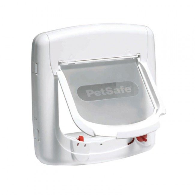 [223_269] Chatière de luxe magnétique pour chat (Blanc) - Staywell