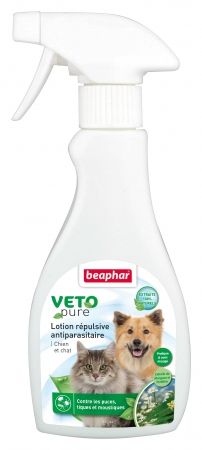 Lotion Répulsive Antiparasitaire chien et chat Vetopure (250 ml) - Beaphar