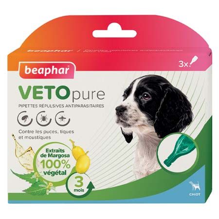 Pipettes Antiparasitaires Vetopure "Chiot" VetoPure (3 pipettes) - Beaphar