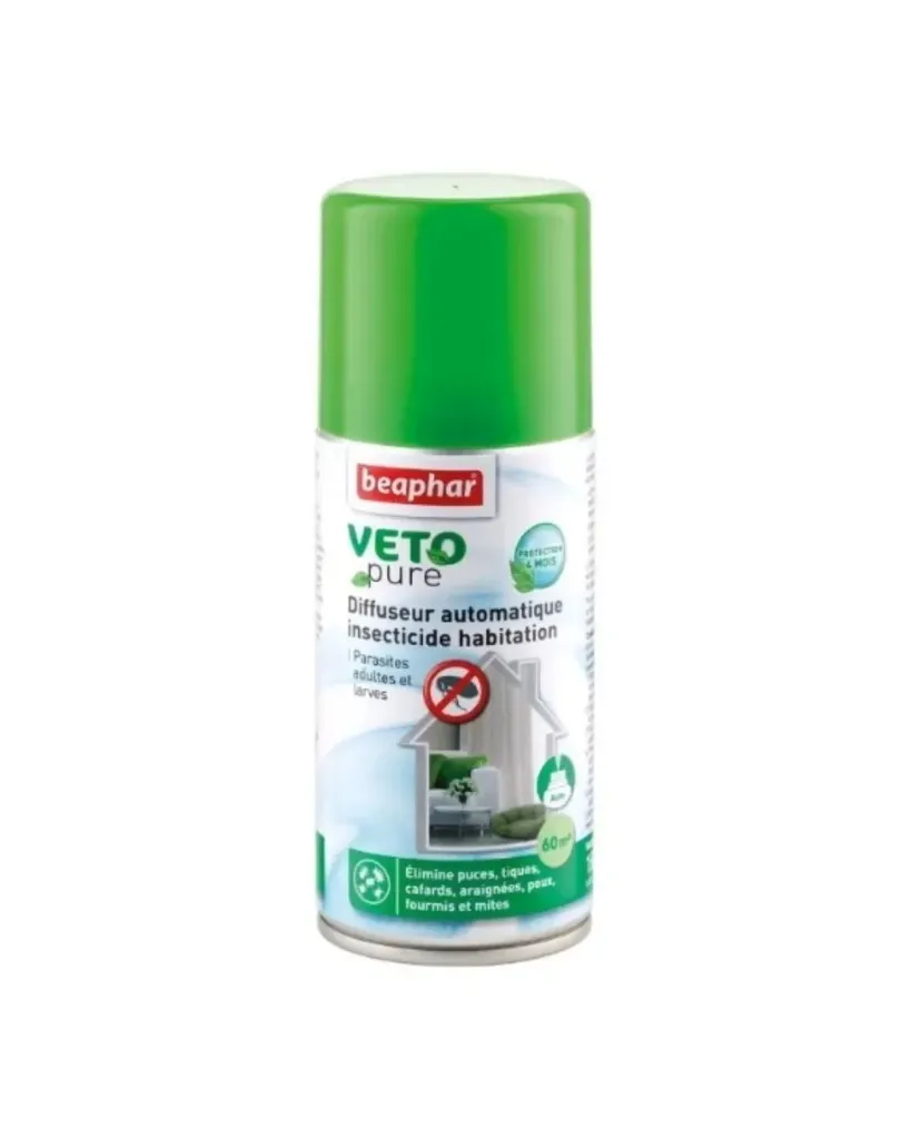 Fogger insecticide Vetopure habitation au pyrèthre 60 m² (150 ml) - Beaphar