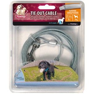 Câble d'attache plastifiée 5 m Ø 2.38 mm (Chiot de - 15 kg)