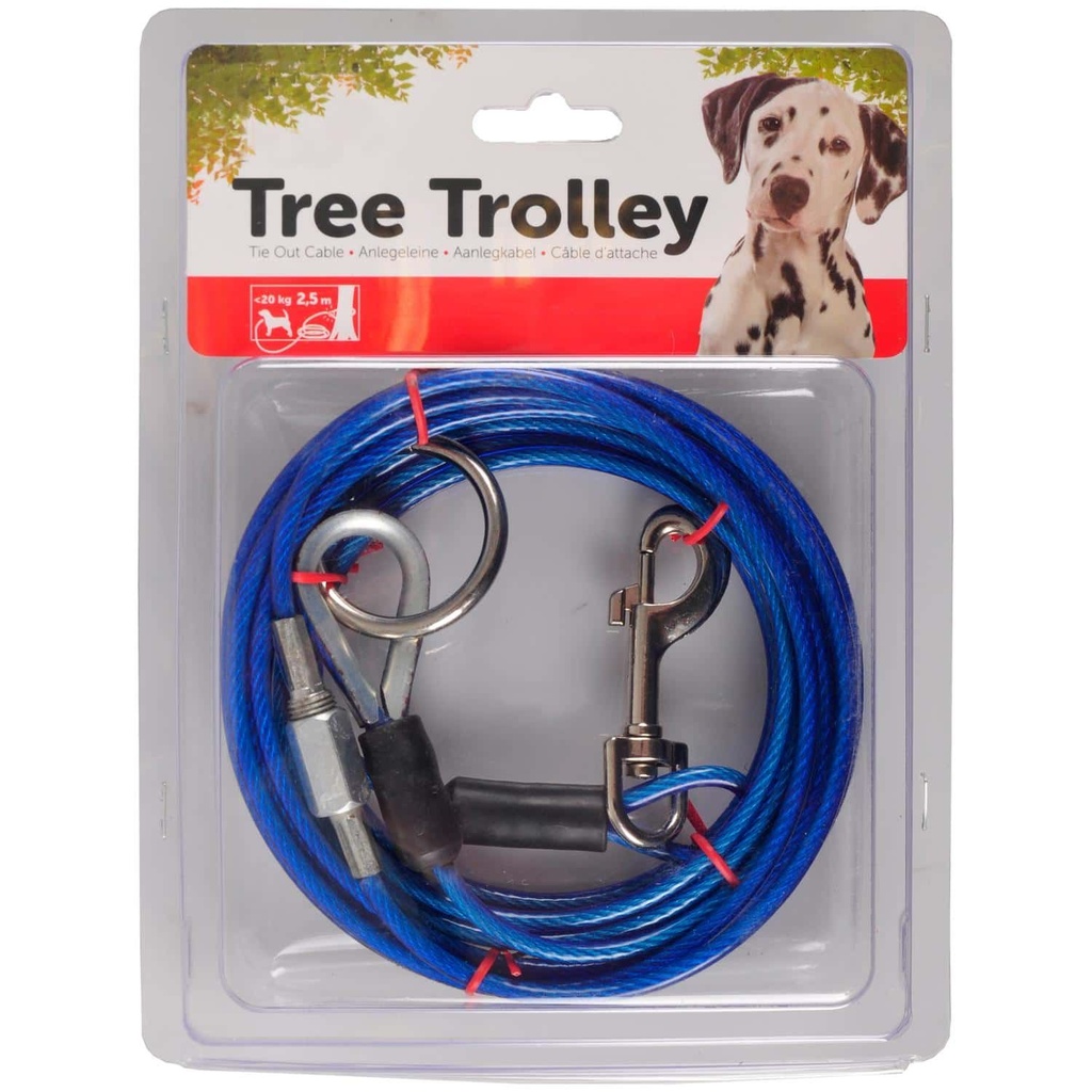 Câble d'attache à l'arbre 2.5 m (Chien de - 20 kg) - Flamingo