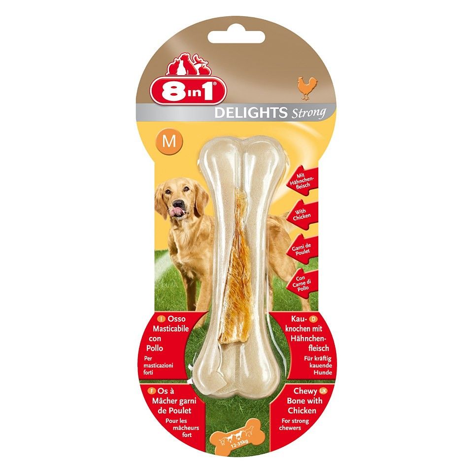 Os à mâcher Delights "Strong" M - 8 in 1