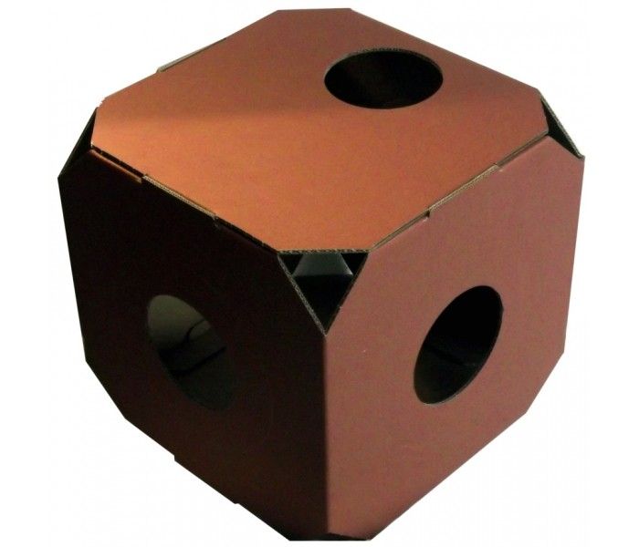 [3315_8133] Cube d'activité "MiauModul" (Coloris : Marron)
