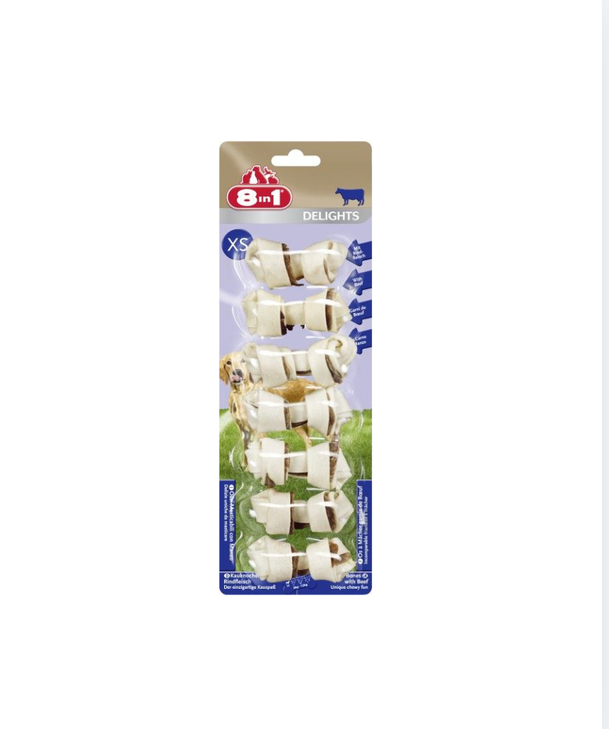 Os à mâcher de Boeuf Delight x7 "XS" - 8 in 1
