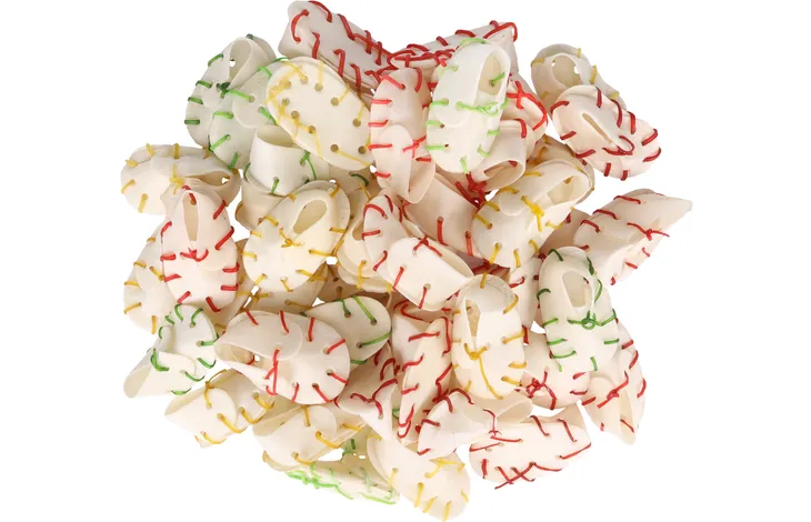 [3479] Friandises à mâcher "Chaussure" en pack (7 cm x 50) - Flamingo