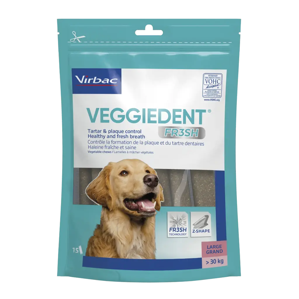 [3736_8881] Lamelles Veggiedent Fresh (L) - Virbac