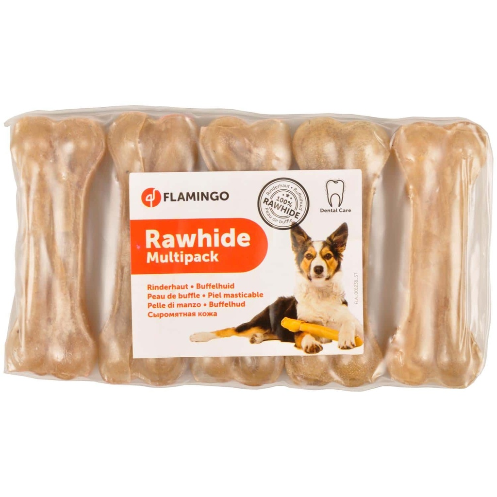 *Lot de 5* Os à mâcher 100% peau de Buffle (7.5 cm)
