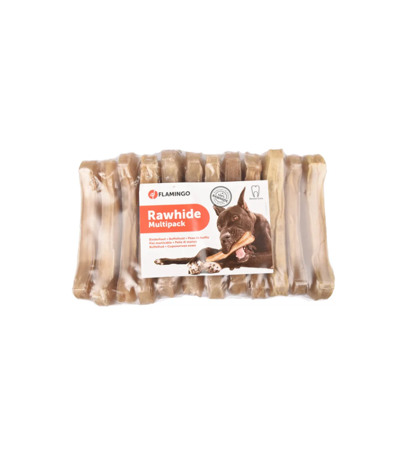 [4757] *Lot de 12* Os à mâcher 100% peau de Buffle (12 cm)