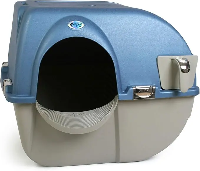 [5027_26481] Maison de toilette auto-nettoyante bleu (taille L) - Omega Paw