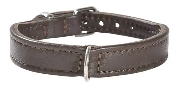 Collier "Escapade"' en cuir d'agneau - Marron (Taille 25) - Bobby