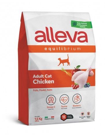 Croquettes Poulet Adulte Chat (10 kg) - Alleva Equilibrium