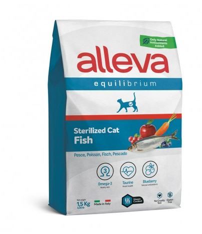 Croquettes Poisson Chat Adulte Stérilisé (10 kg) - Alleva Equilibrium