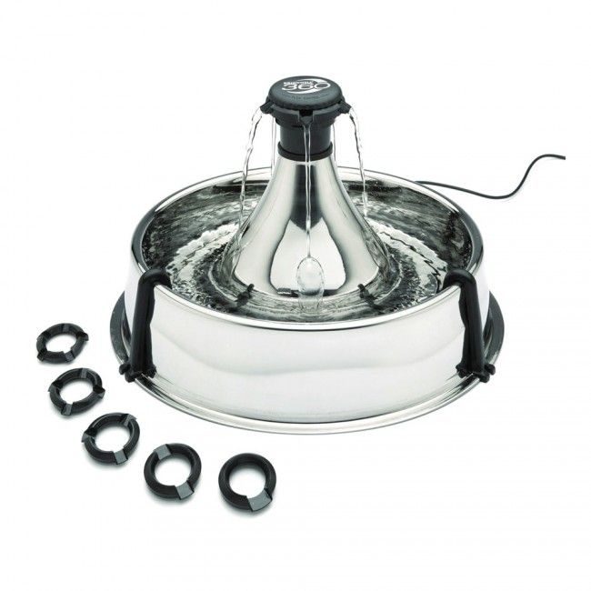 [5303] Fontaine à eau "Drinkwell Inox 360°" (3.8 litres) - Drinkwell