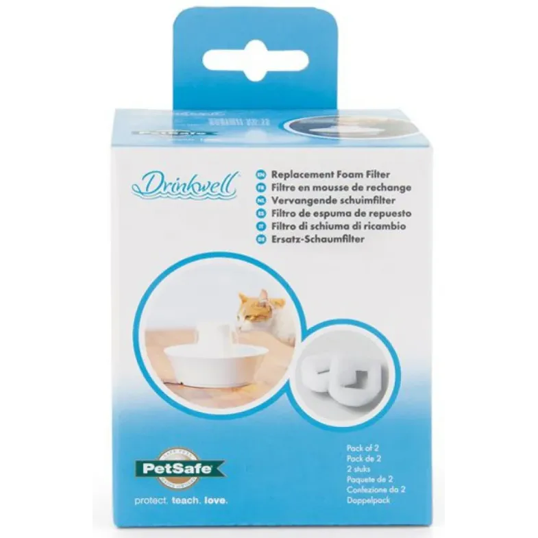 [5305] 2 filtres mousse de rechange "Drinkwell Inox 360° et Avalon/Pagoda