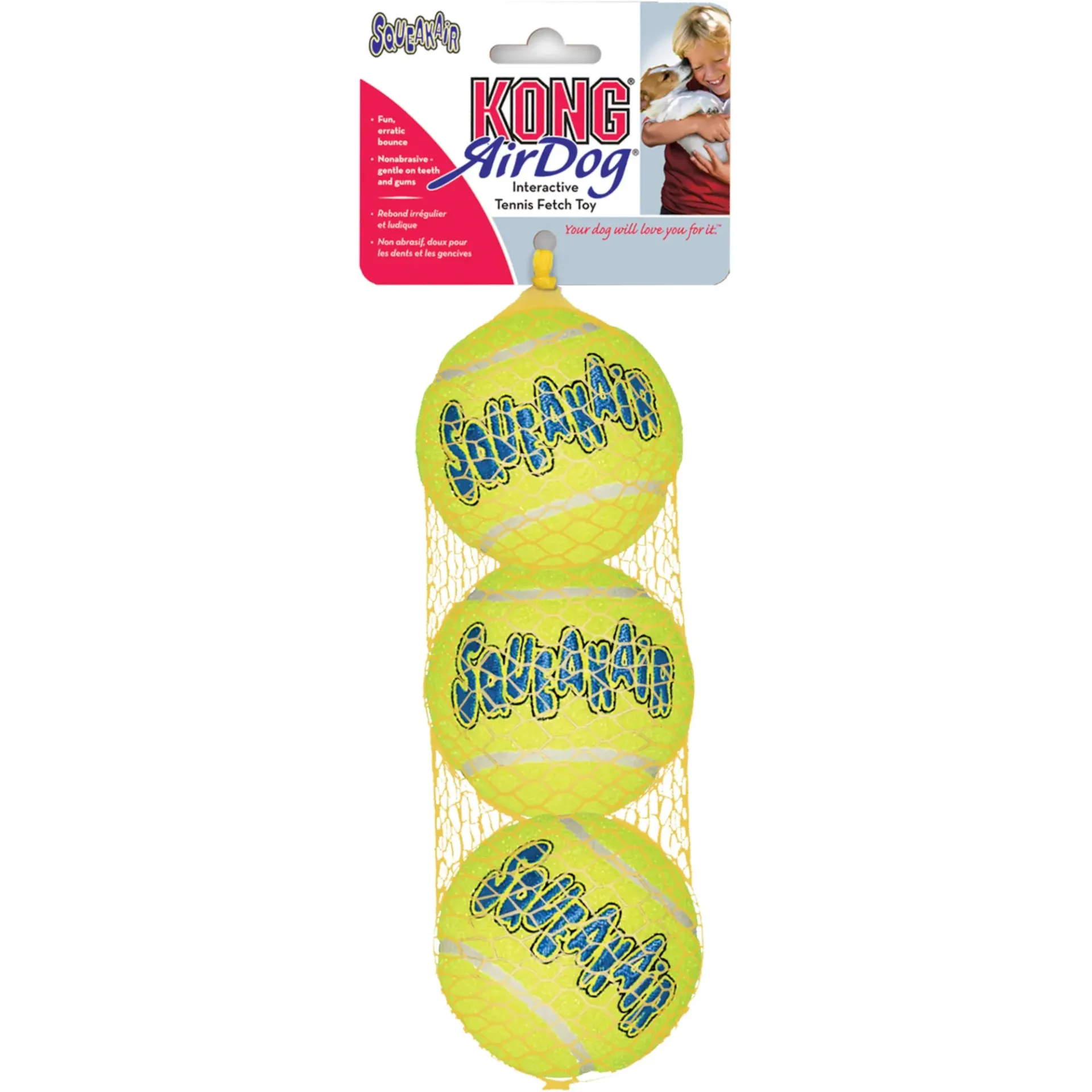 Balles de tennis "medium" (lot de 3) - Kong
