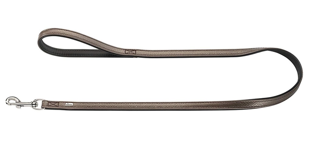 Laisse réglable "Capri" en cuir de boeuf nappa - Marron (Taille 3) - Hunter