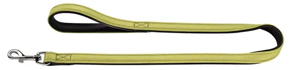 [5371_11777] Laisse réglable "Capri" en cuir de boeuf nappa - Anis (Taille 3) - Hunter