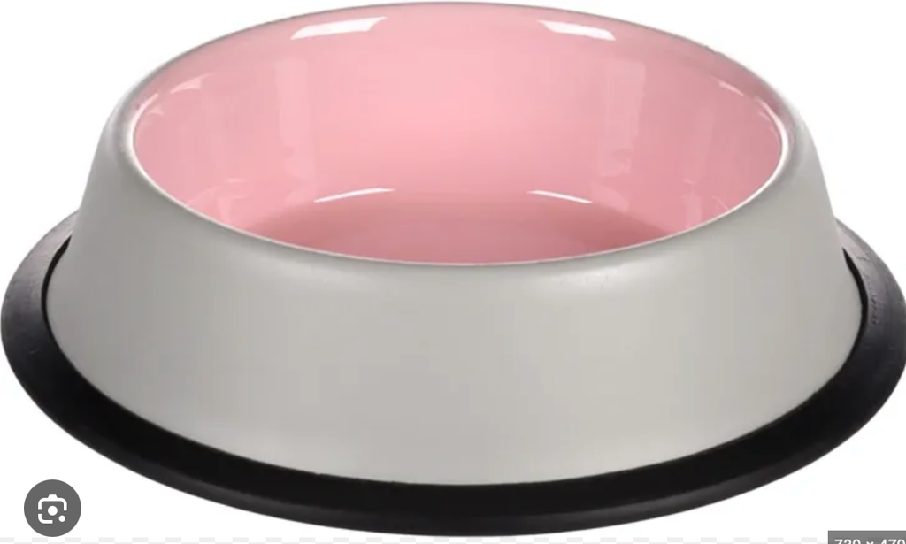 Gamelle Nell Ronde gris & rose (Taille 1) - Flamingo