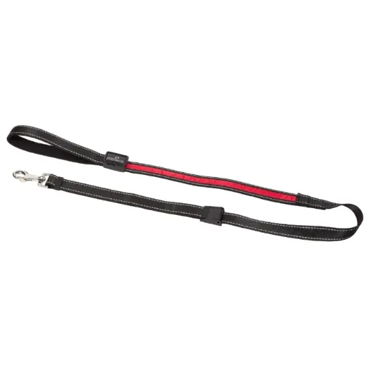 Laisse pour chien lumineuse à LED rechargeable (rouge) - Eyenimal