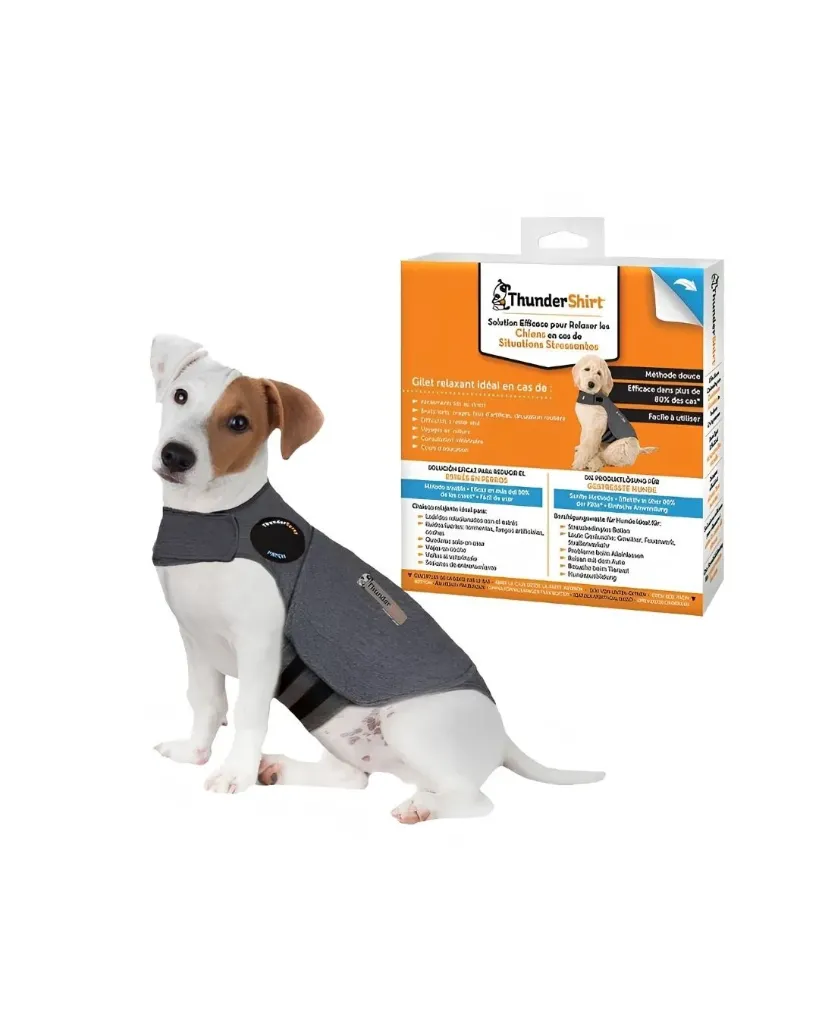 [53880-004] Gilet gris pour chien anti-stress (S) - ThunderShirt