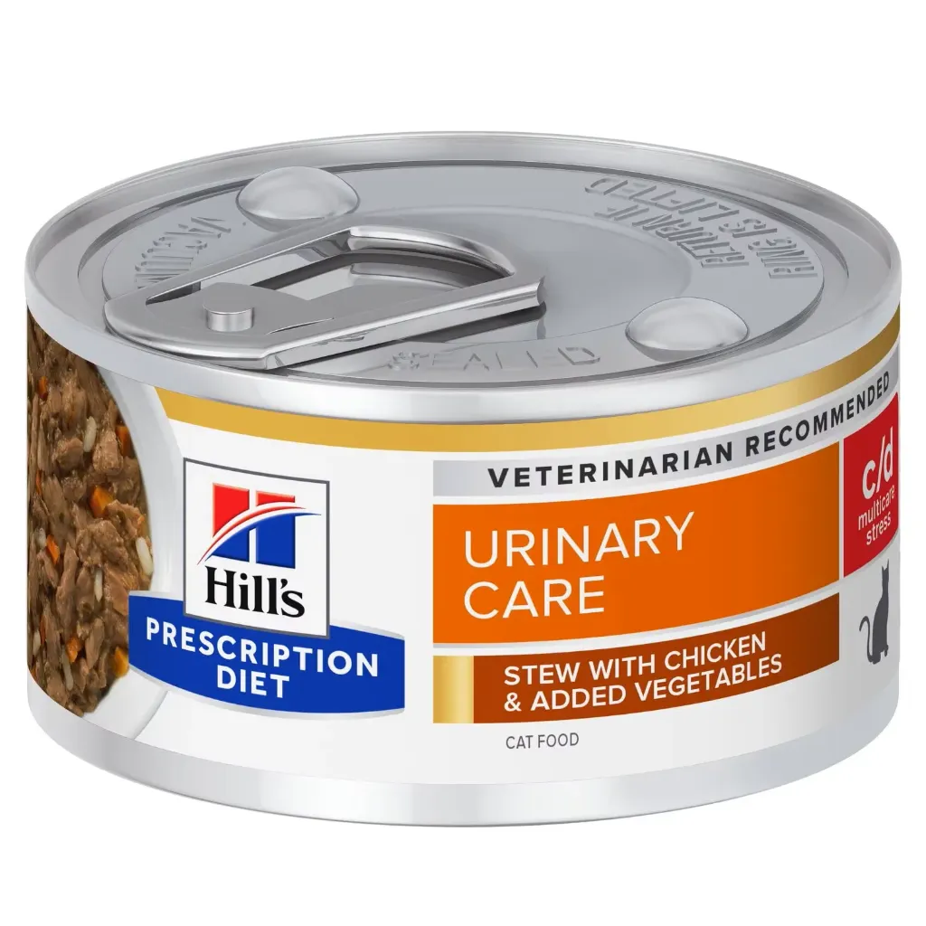 Féline c/d Urinary Stress Mijotés au poulet (24 boîtes 85 g) - Hill's Prescription Diet