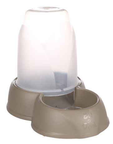 Distributeur de nourriture et d'eau Zena Taupe - Flamingo