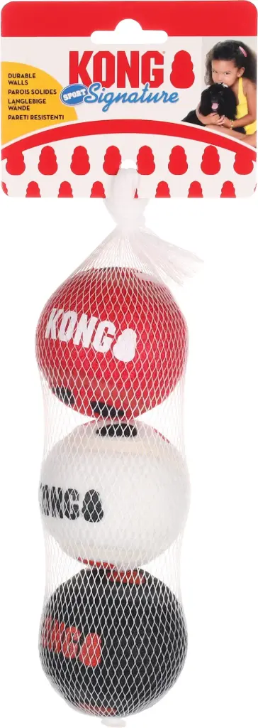 [53976-002] Jouet KONG signature mélange balle (M : 3 balles de 6.4 cm) - KONG