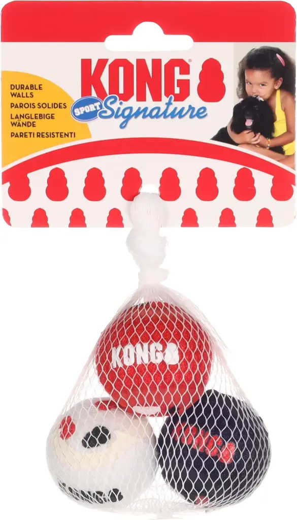 [53976-004] Jouet KONG signature mélange balle (XS : 3 balles de 4 cm) - KONG