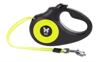 [53987-002] Laisse fluo avec poignée (Jaune) - Martin Sellier