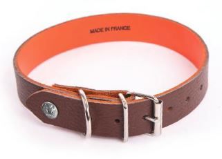 Collier cuir Allure - Rose (35 cm) - Martin Sellier