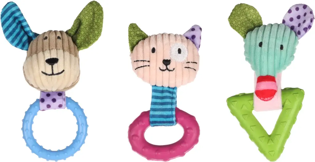 Jouet chiot iraja chien, chat et souris - Flamingo