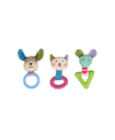 Jouet chiot iraja chien, chat et souris - Flamingo