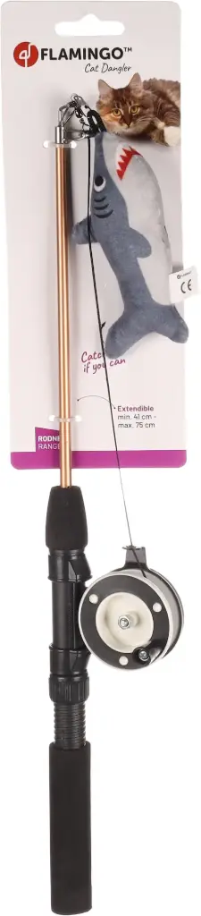 [54055] Jouet Rodney Requin Canne à pêche gris - Flamingo