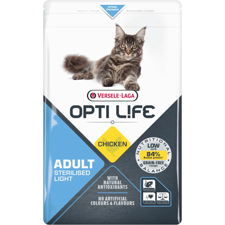 [54070-001] Opti Life Cat Sterilised/Light (7.5 kg) - Versele Laga