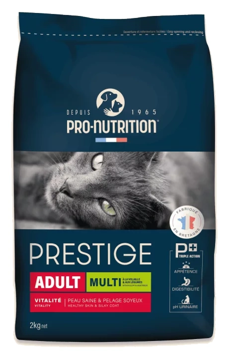 [54172-002] Prestige Chat Multi volaille et légumes (2 kg) - Pro-Nutrition Flatazor