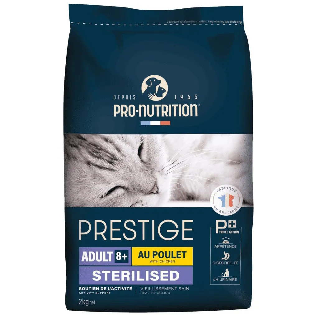 [54178-002] Prestige Chat Stérilisé 8+ (2 kg) - Pro-Nutrition Flatazor
