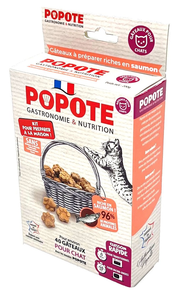 Kit de préparation Popote Chat au saumon (200 g) - Brandy