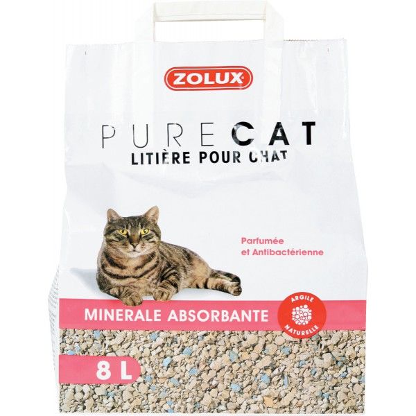 Litière Pure Cat Absorbante Parfumée (8 litres) - Zolux