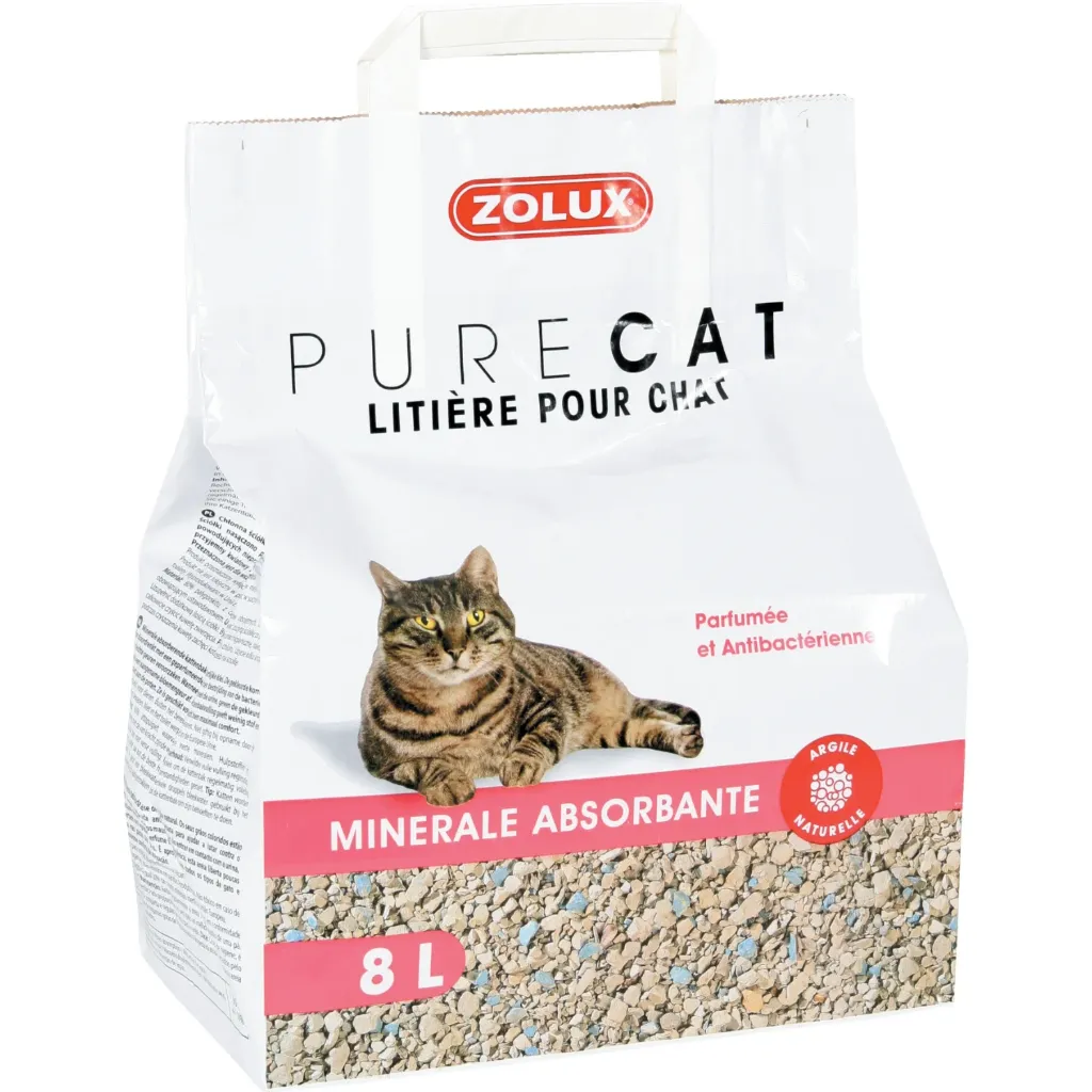 Litière Pure Cat absorbante parfumée (8 litres) - Zolux