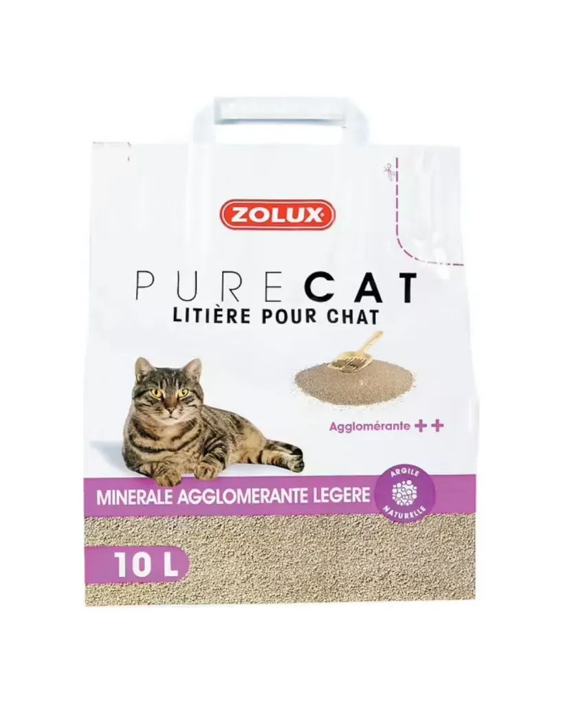 Litière Pure Cat agglomérante légère (10 litres) - Zolux