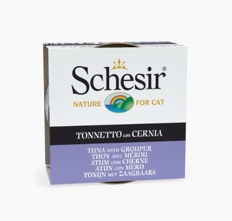 Boite de pâtée pour chat "Thon au Mérou" (85 g) - Schesir