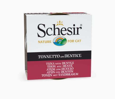 Boite de pâtée pour chat 85 g "Thon avec Denté" - Schesir