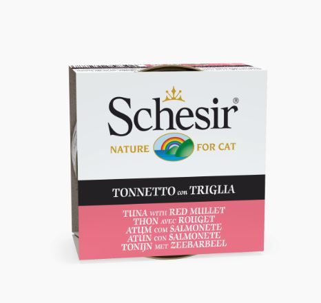 Boite de pâtée pour chat 85 g "Thon avec Rouget" - Schesir