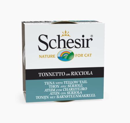 Boite de pâtée pour chat 85 g "Thon avec Sériole" - Schesir