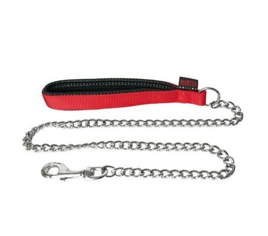 Laisse en chaîne fine - Rouge (Taille 2) - Martin Sellier