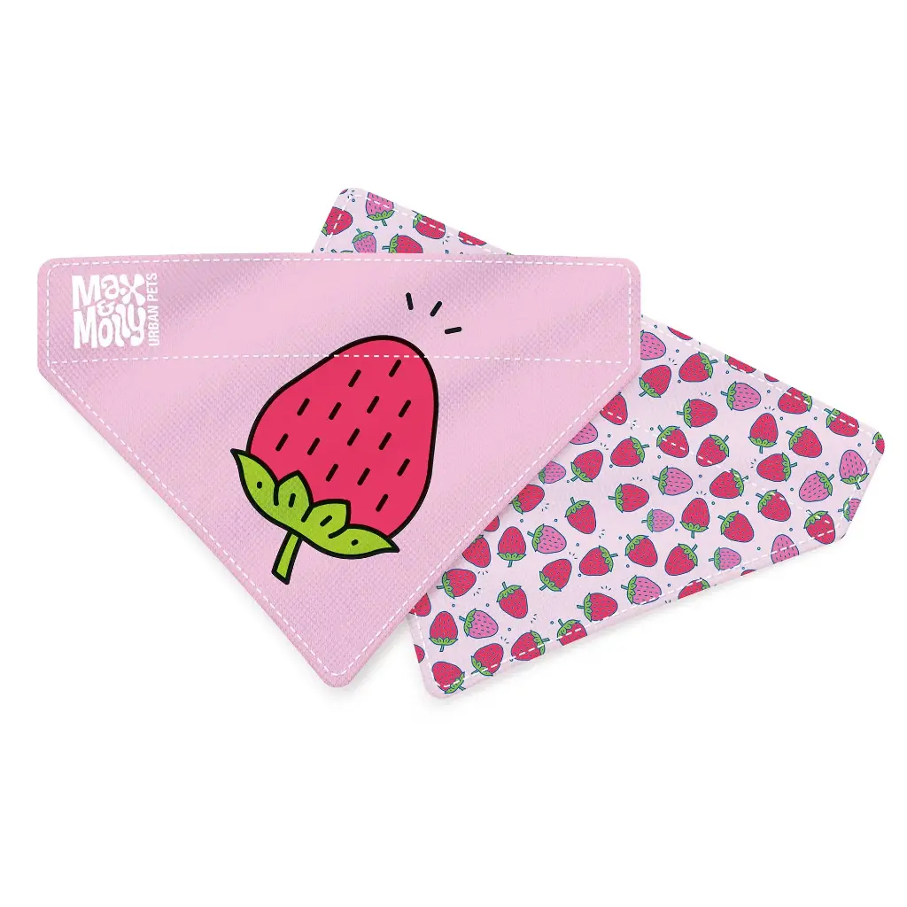 [54302-001] Bandana réversible Strawberry Dream (L) - Max & Molly