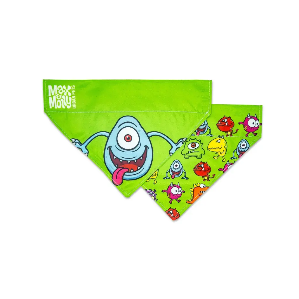 [54316-002] Bandana réversible Little Monsters (S) - Max & Molly