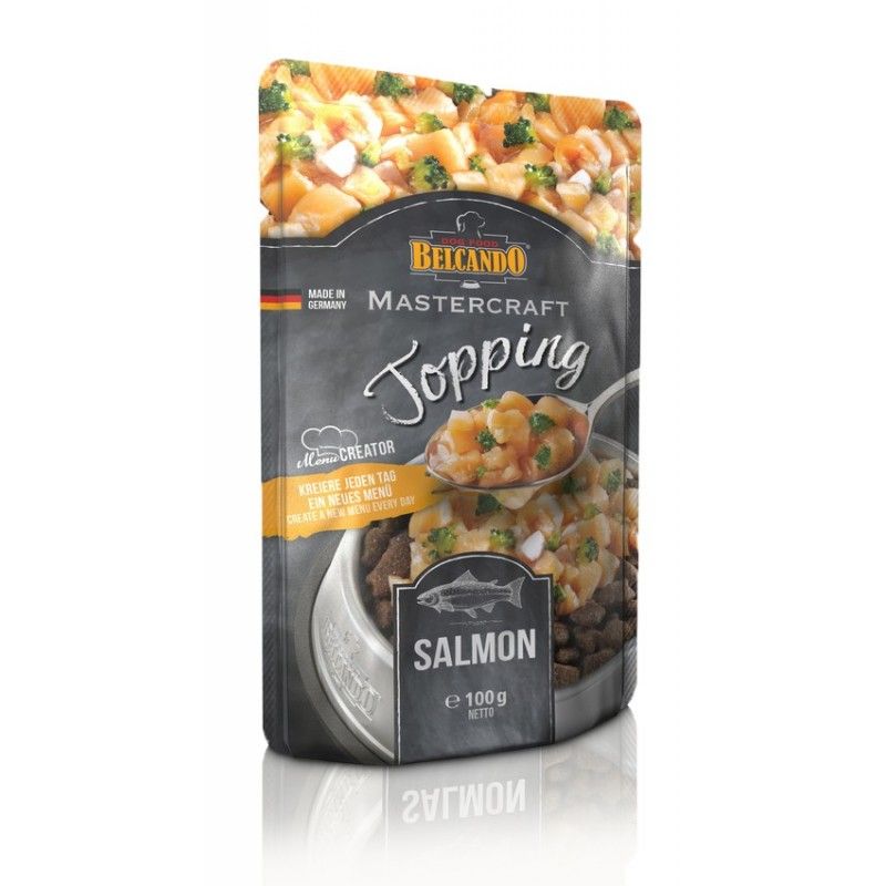 [54356] Topping MASTERCRAFT au saumon avec brocolis (100 g) - Belcando