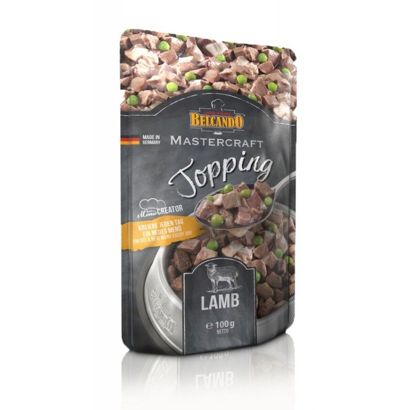 [54358] Topping MASTERCRAFT à l'agneau avec petits pois (100 g) - Belcando